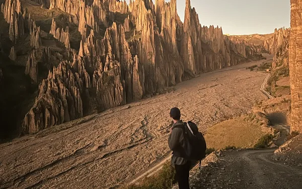 Golden hour among the spires of Valle de las Ánimas